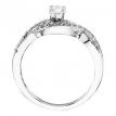 14K White Gold .52 Ct Qpid Bridal Ring Set