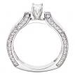 14K White Gold Cathedral Qpid 1.2 Ct Diamond Bridal Ring Set