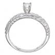 14K White Gold .50 Ct Diamond Qpid Bridal Ring Set