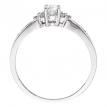 14K White Gold 3 Stone .27 Ct Diamond Qpid Bridal Ring Set