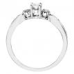 14K White Gold Qpid Bridal .26 Ct Diamond Ring Set