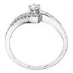 14K White Gold Qpid .27 Ct Diamond Bridal Ring Set