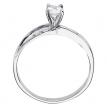 14K White Gold Qpid Bridal .32 Ct Diamond Ring Set