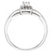 14K White Gold Qpid .19 Ct Princess Diamond Bridal Ring Set