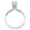 14K White Gold Qpid .58 Ct Diamond Bridal Ring Set