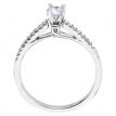 14K White Gold Qpid .50 Ct Diamond Bridal Ring Set