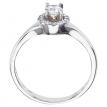 14K White Gold Qpid Bridal .52 ct Diamond Circle Of Love Ring Set