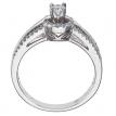 14K White Gold Qpid .50 Ct Double Row Diamond Bridal Ring Set