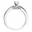 14K White Gold Qpid Bridal 1 Ct Prong Set Diamond Ring Set