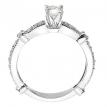 14K White Gold Qpid Antique Bridal 1 Ct Diamond Ring Set