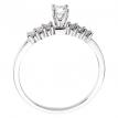 14K White Gold Qpid Bridal .36 Ct Diamond Ring Set