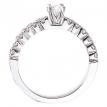14K White Gold Fishtail .98 Ct Diamond Bridal Ring Set