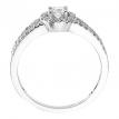 14K White Gold Qpid Bridal .58 Ct Diamond Ring Set