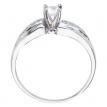 14K White Gold Qpid .26 Ct Diamond Bridal Ring Set