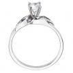 14K White Gold Qpid .27 Ct Diamond Bridal Ring Set