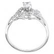 14K White Gold Qpid .50 Ct Diamond Bridal Swirl Ring Set