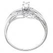 14K White Gold Qpid .33 Ct Diamond Bridal Ring Set