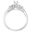 14K White Gold Qpid .33 Ct Diamond Bridal Ring Set