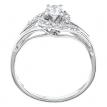 14K White Gold Qpid .50 Ct Diamond Swirl Bridal Ring Set