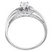 14K White Gold Qpid .50 Ct Diamond Halo Bridal Ring Set