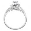 14K White Gold Qpid .50 Ct Diamond Halo Bridal Ring Set