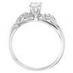 14K White Gold Qpid .50 Ct Diamond Ribbon Bridal Ring Set