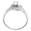 14K White Gold Qpid .50 Ct Diamond Circle Bridal Ring Set