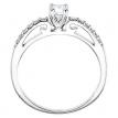 14K White Gold Qpid .50 Ct Diamond Single Row Bridal Ring Set