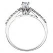 14K White Gold Qpid .71 Ct Diamond Tulip Bridal Ring Set