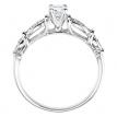 14K White Gold Qpid .50 Ct Diamond Fashion Bridal Ring Set