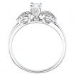 14K White Gold Qpid .50 Ct Diamond Pear Bridal Ring Set