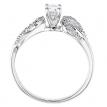 14K White Gold Qpid .50 Ct Diamond Circle Bridal Ring Set