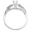 14K White Gold Qpid .50 Ct Diamond Bridal Set