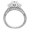 14K White Gold 1.63 Ct Diamond Qpid Bridal Fashion Ring Set