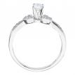 14K White Gold .37 Ct Diamond Double Heart Bridal Ring Set