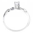 14K White Gold Qpid .25 Ct Diamond Basic Bridal Ring Set