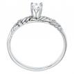 14K White Gold Qpid .18 Ct Diamond Basic Bridal Ring Set