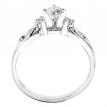 14K White Gold Qpid .33 Ct Diamond Open Bridal Ring Set