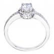 14K White Gold Qpid .75 Ct Diamond Halo Bridal Ring Set