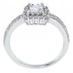 14K White Gold Qpid .80 Ct Diamond Princess Bridal Ring Set