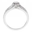 14K White Gold Qpid .33 CT Diamond Halo Bridal Ring Set
