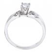 14K White Gold Qpid .33 Ct Channel Diamond Bypass Bridal Ring Set