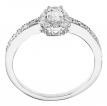14K White Gold Qpid .73 Ct Emerald Cut Diamond Bridal Ring Set