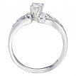 14K White Gold Qpid .32 Ct Diamond Filigree Bridal Ring Set