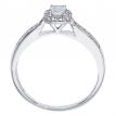 14K White Gold Qpid .45 Ct Diamond Emerald Cut Bridal Ring Set