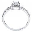 14K White Gold Qpid .62 Ct Diamond Princess Bridal Ring Set