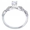 14K White Gold Qpid .63 Ct Diamond Geometric Bridal Ring Set