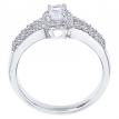 14K White Gold Qpid .75 Ct Diamond Emerald Cut Bridal Ring Set