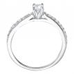 14K White Gold Qpid .64 Ct Prong Set Diamond Bridal Ring Set