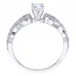 14K White Gold Qpid .54 Ct Diamond Figure 8 Bridal Ring Set